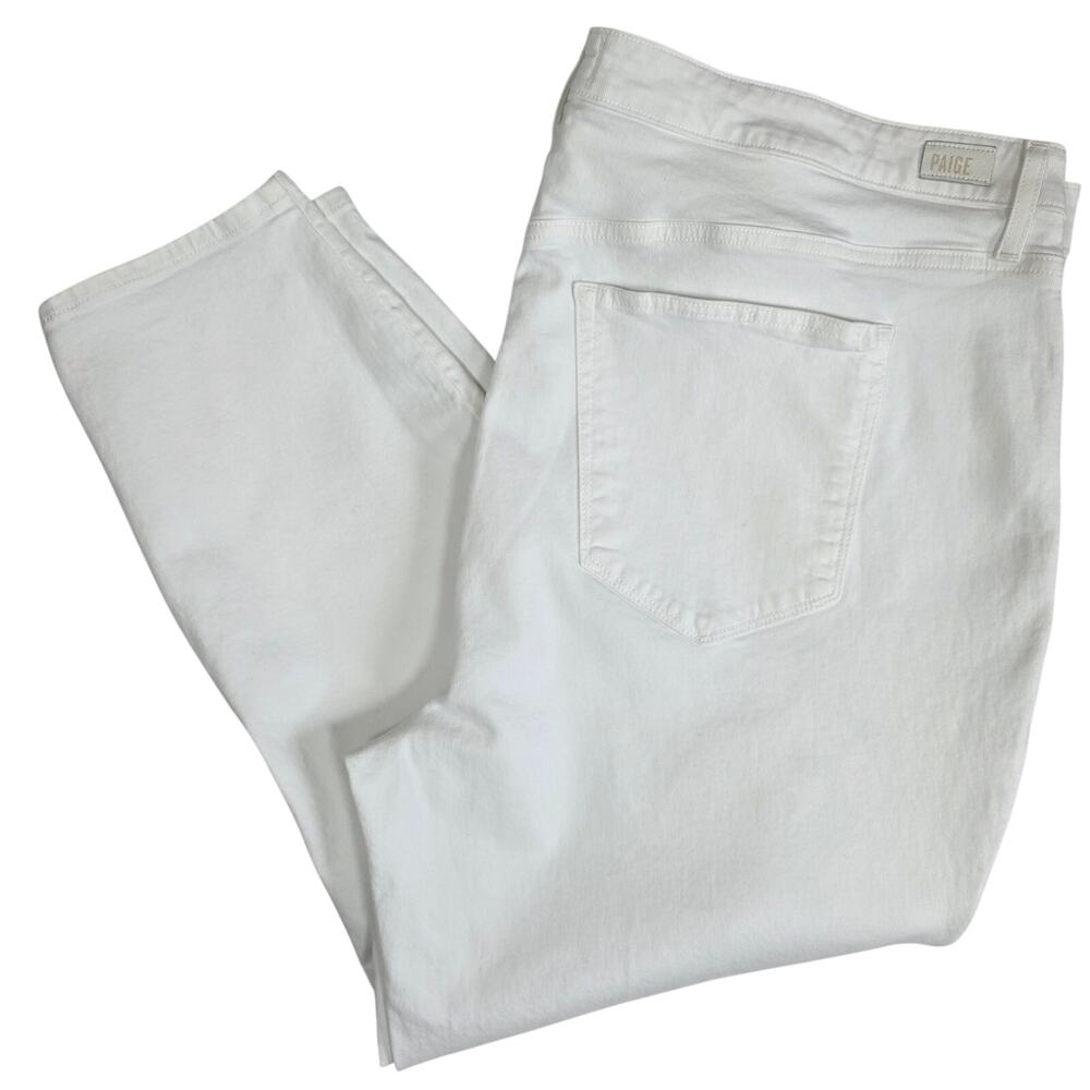 Paige 22W Crisp White Hoxton Crop Jeans 26" Inseam